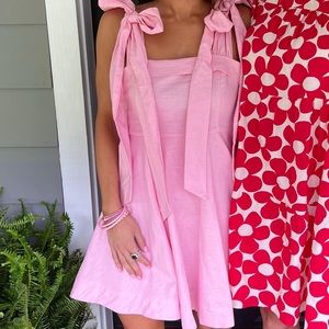 Pink dress with bow details